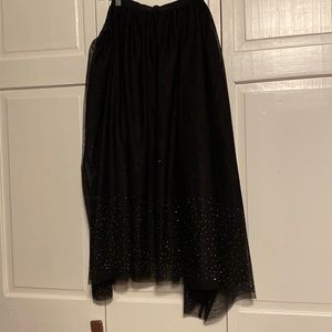 A New Day 4x black tulle sparkle skirt